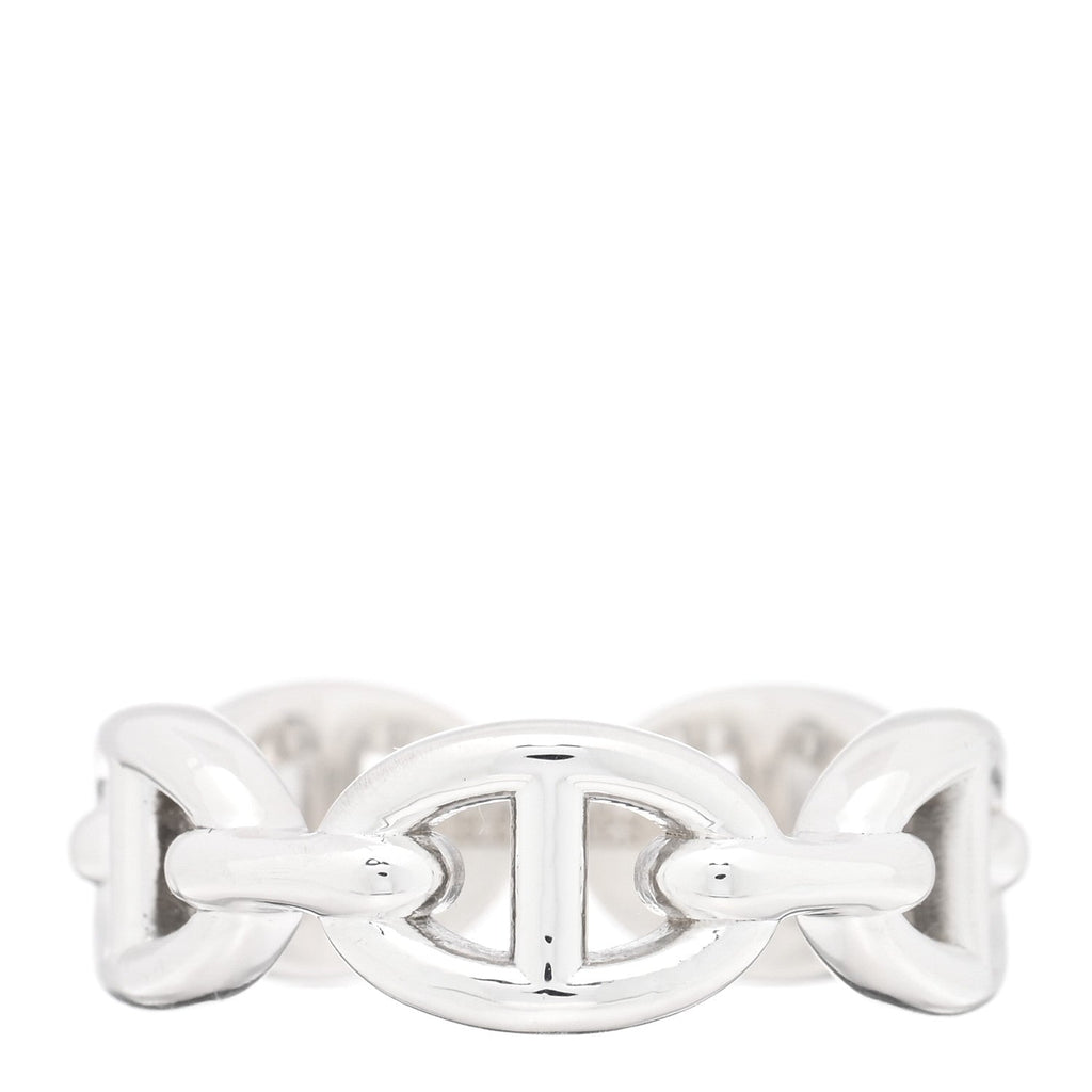 Sterling Silver PM Chaine d'Ancre Enchainee Band Ring 52 6