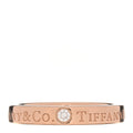18K Rose Gold Diamond Logo Band Ring 45 3.25