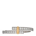 18K Yellow Gold Platinum Diamond Edge Bypass Ring 67 11.75