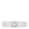 18K White Gold Diamond 4mm LOVE Wedding Band Ring 49 5
