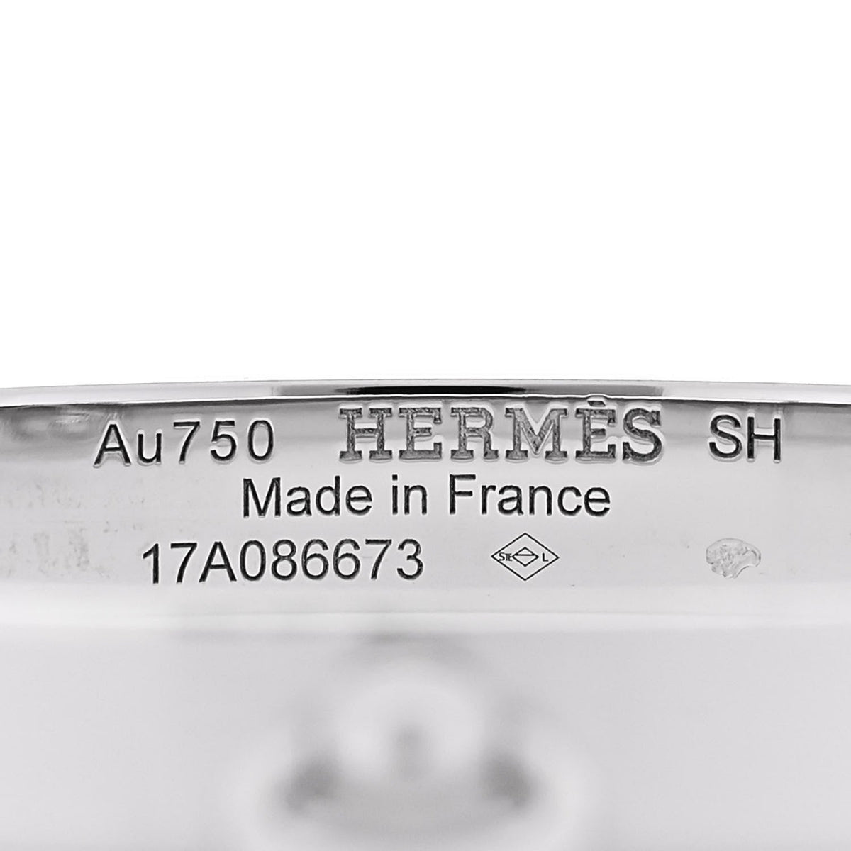 18K White Gold PM Collier De Chien Bracelet SH