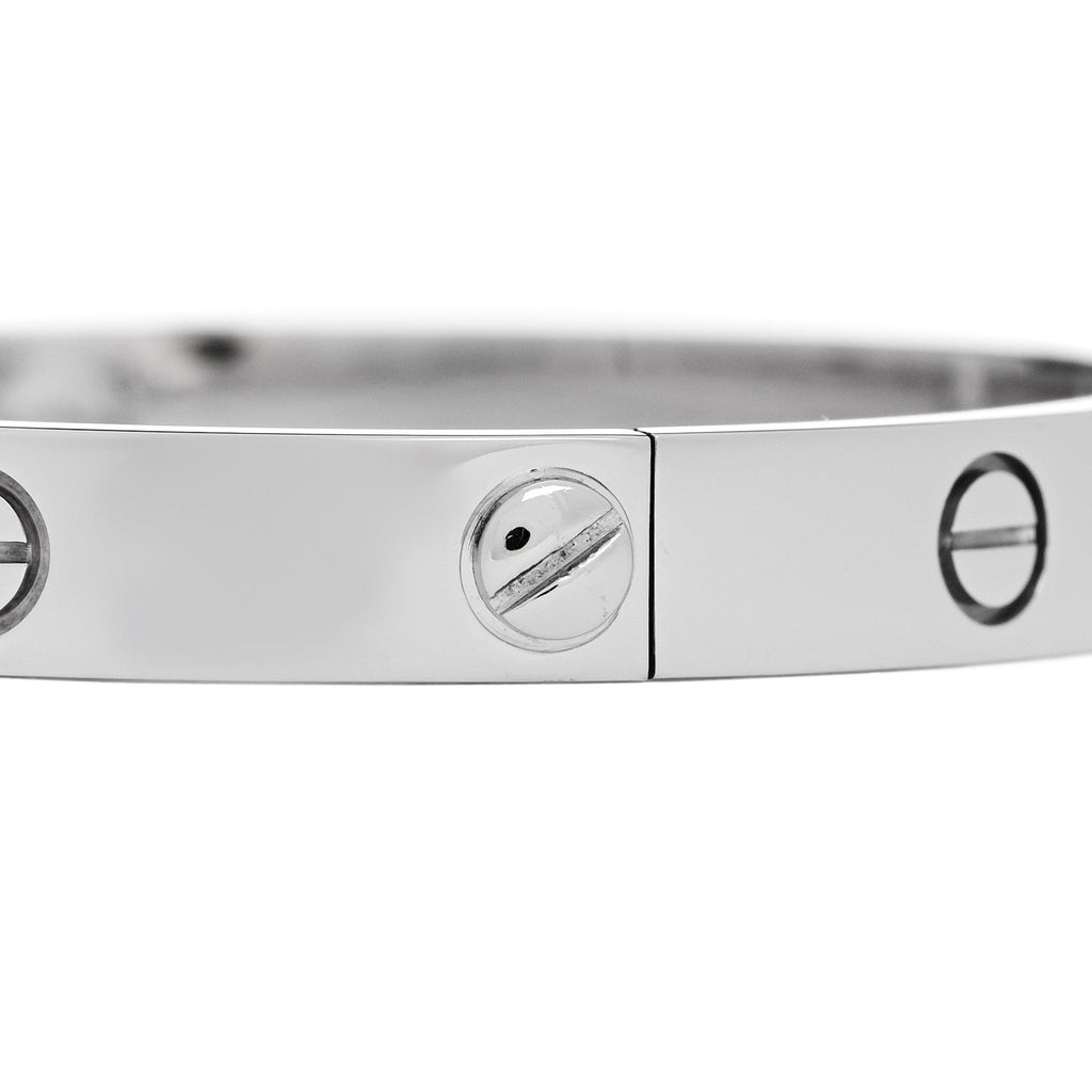 18K White Gold LOVE Bracelet 17