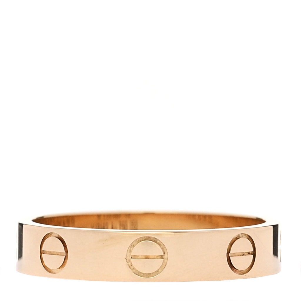 18K Yellow Gold 3.5mm LOVE Wedding Band Ring 52 6