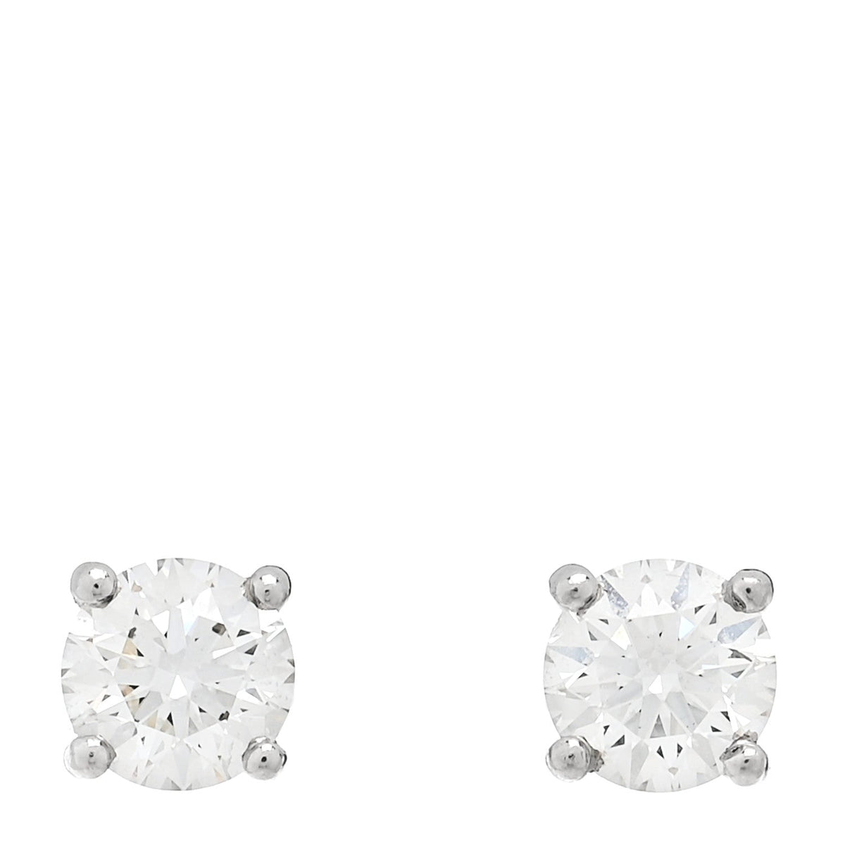 Platinum Diamond .42ctw Solitaire Earrings