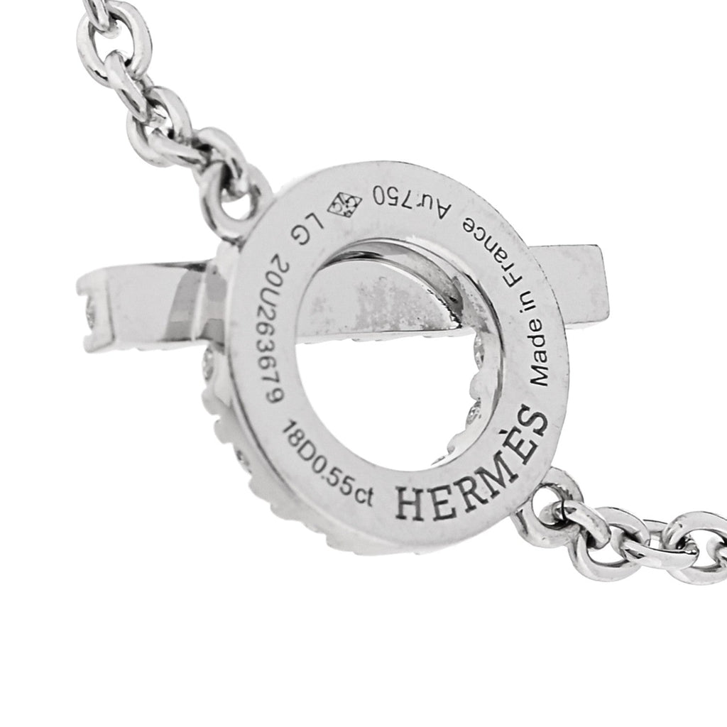 18K White Gold Diamond Finesse Bracelet LG