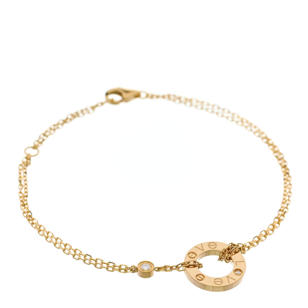 18K Yellow Gold Diamond Love Bracelet