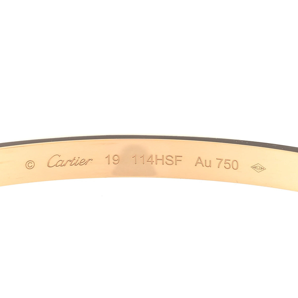 18K Yellow Gold Medium LOVE Bracelet 19