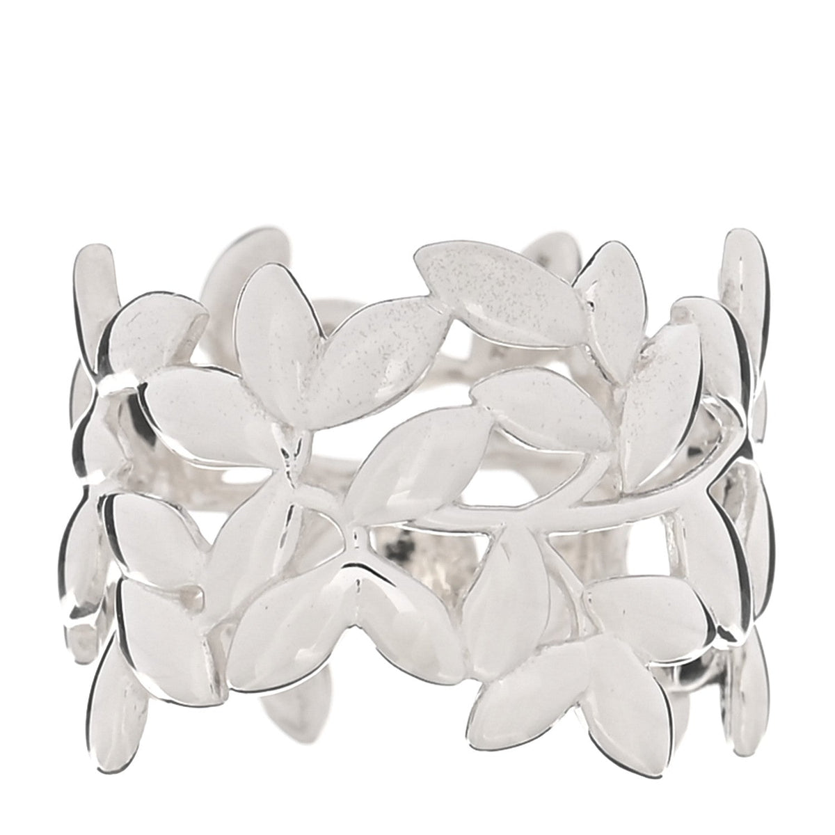 Sterling Silver Wide Paloma Picasso Olive Leaf Band Ring 57 8