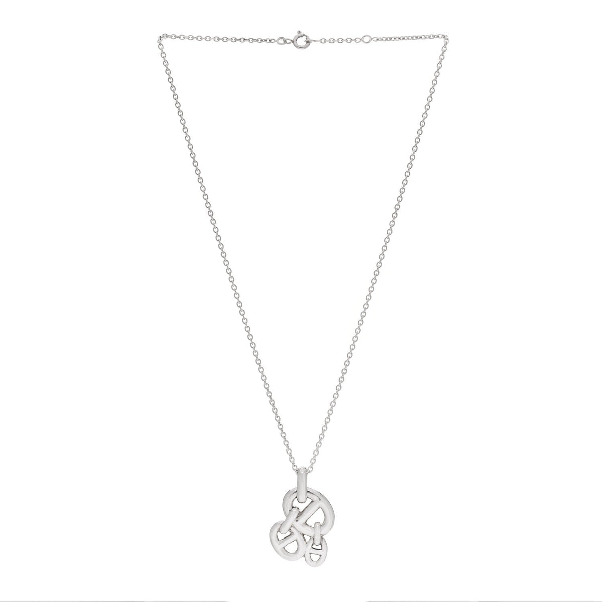 Sterling Silver Amulette Chaine d'Ancre Enchaine Pendant Necklace