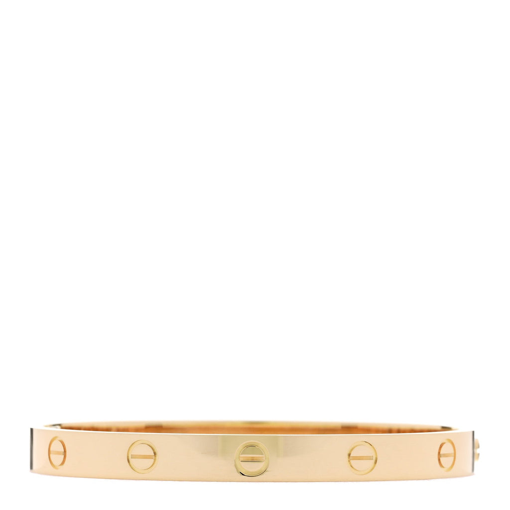18K Yellow Gold LOVE Single Screw Bracelet 17