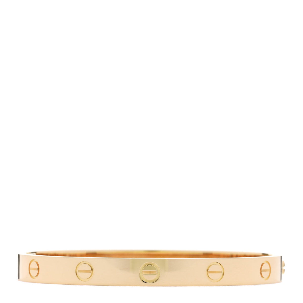 18K Yellow Gold LOVE Single Screw Bracelet 17