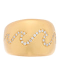 18K Yellow Gold Diamond Wave Ring 52 6