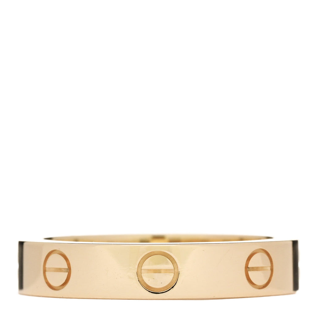 18K Yellow Gold Diamond 4mm LOVE Wedding Band Ring 53 6.25