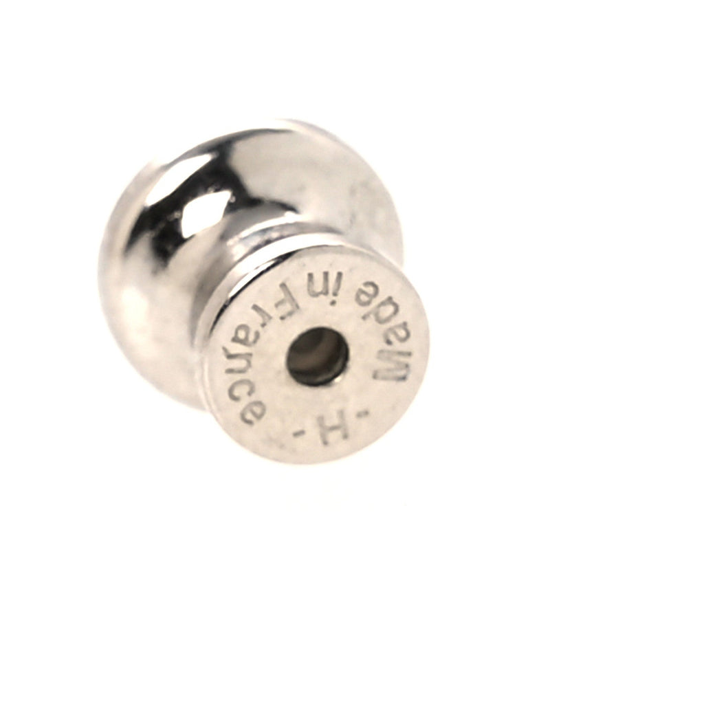 Palladium Lacquered Mini Pop H Earrings White