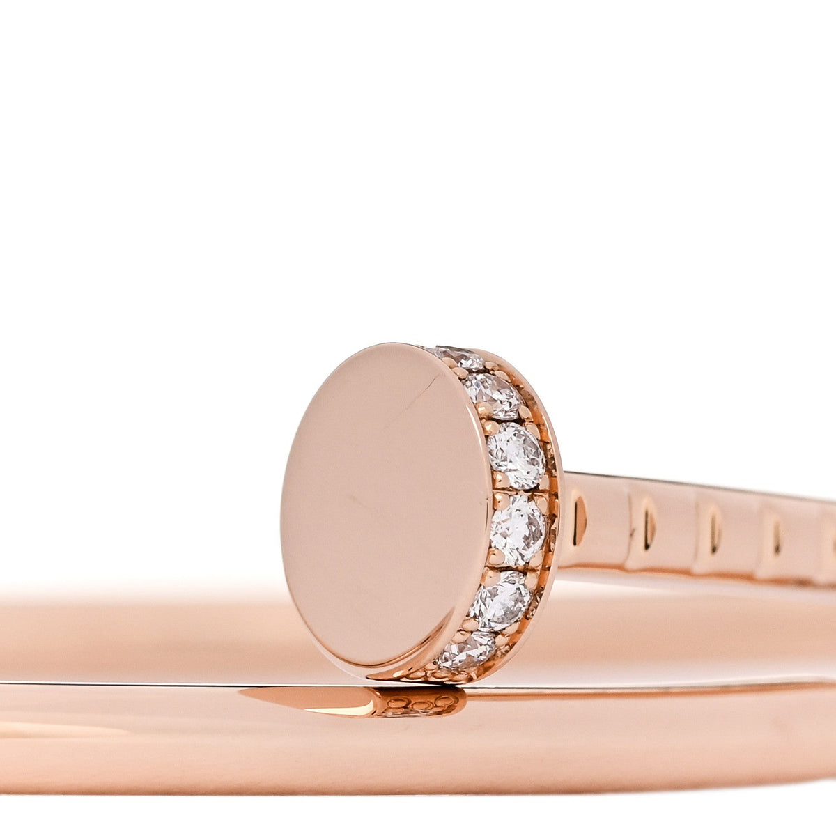 18K Pink Gold Diamond Small Juste Un Clou Bracelet 15