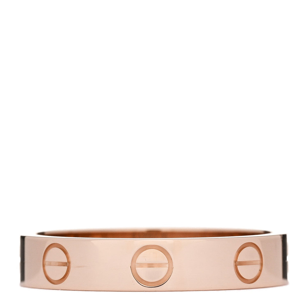18K Pink Gold 3.5mm LOVE Wedding Band Ring 53 6.5