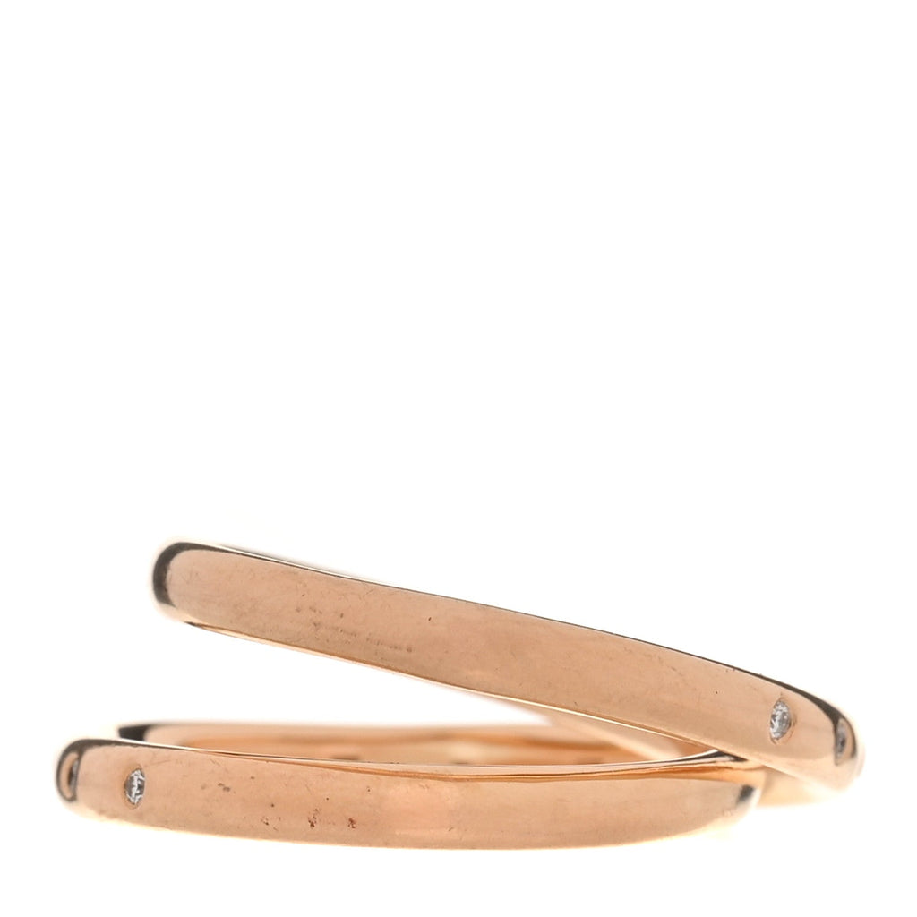 18K Rose Gold Diamond Vertige Coeur Ring 52 6