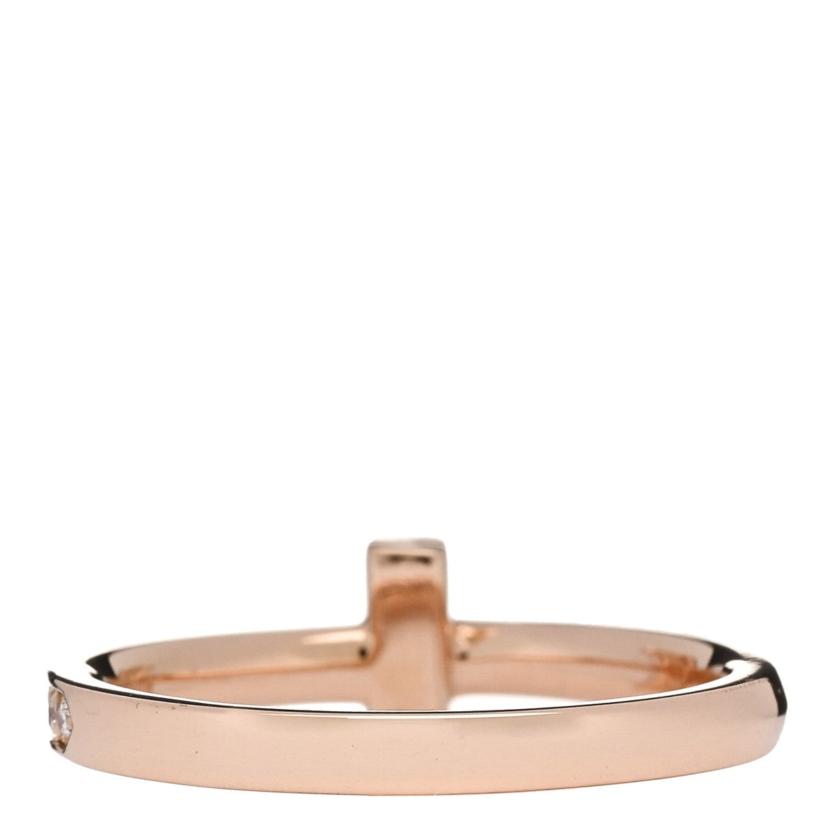 18K Rose Gold Diamond 2.5mm T T1 Ring 58 8.5
