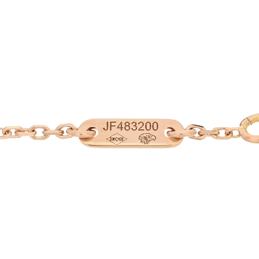 18K Rose Gold Carnelian Sweet Alhambra Bracelet