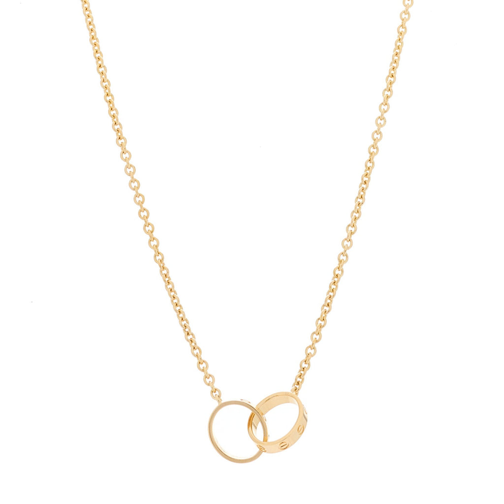 18K Yellow Gold Interlocking LOVE Necklace
