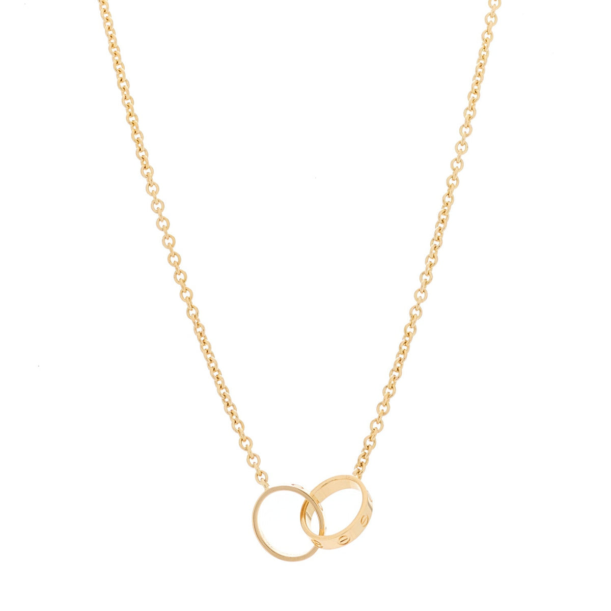 18K Yellow Gold Interlocking LOVE Necklace