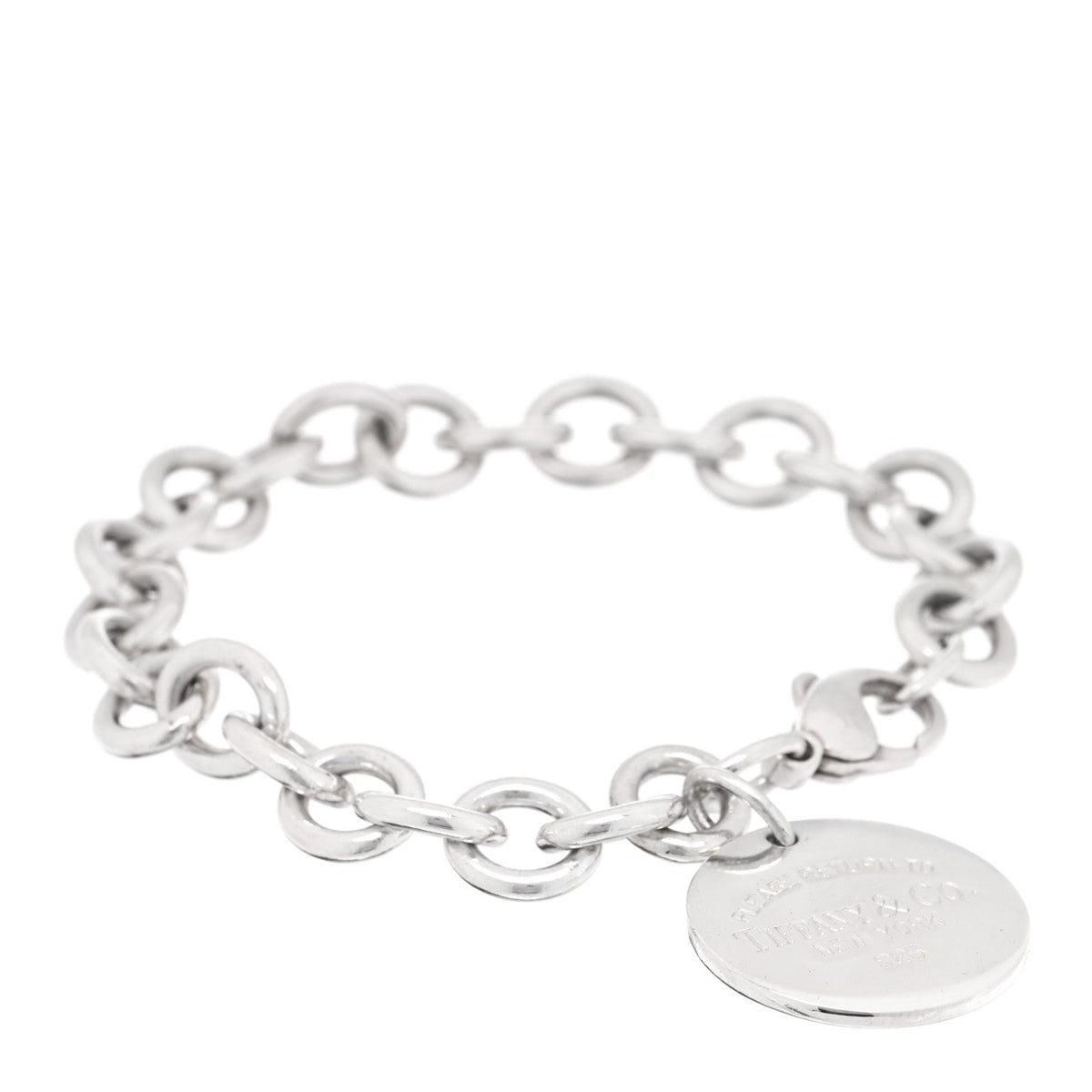 Sterling Silver Return to Tiffany Round Tag Charm Bracelet