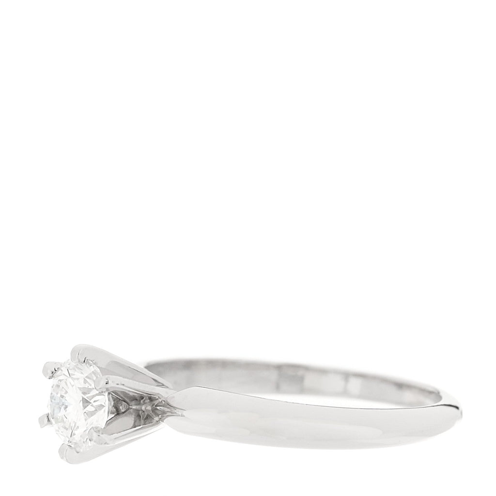 Platinum Diamond .50ct Solitaire Engagement Ring 50 5.5
