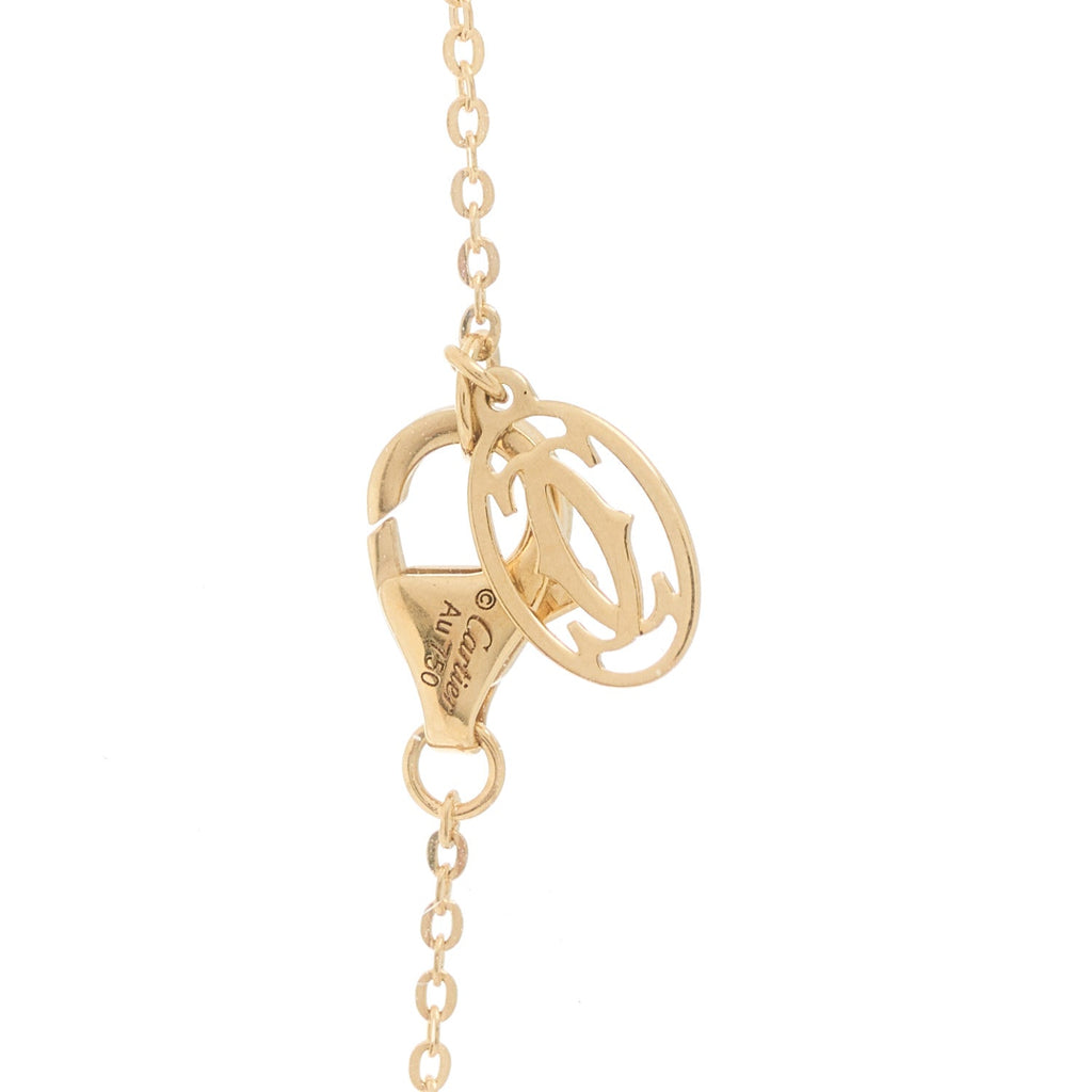18K Pink Yellow White Gold Diamond Trinity Pendant Necklace