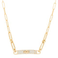 18K Yellow Gold Diamond Pave Kelly Chaine Choker Necklace