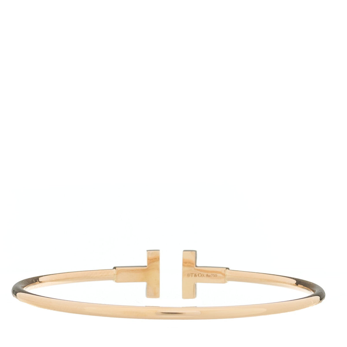 18K Rose Gold T Wire Bracelet
