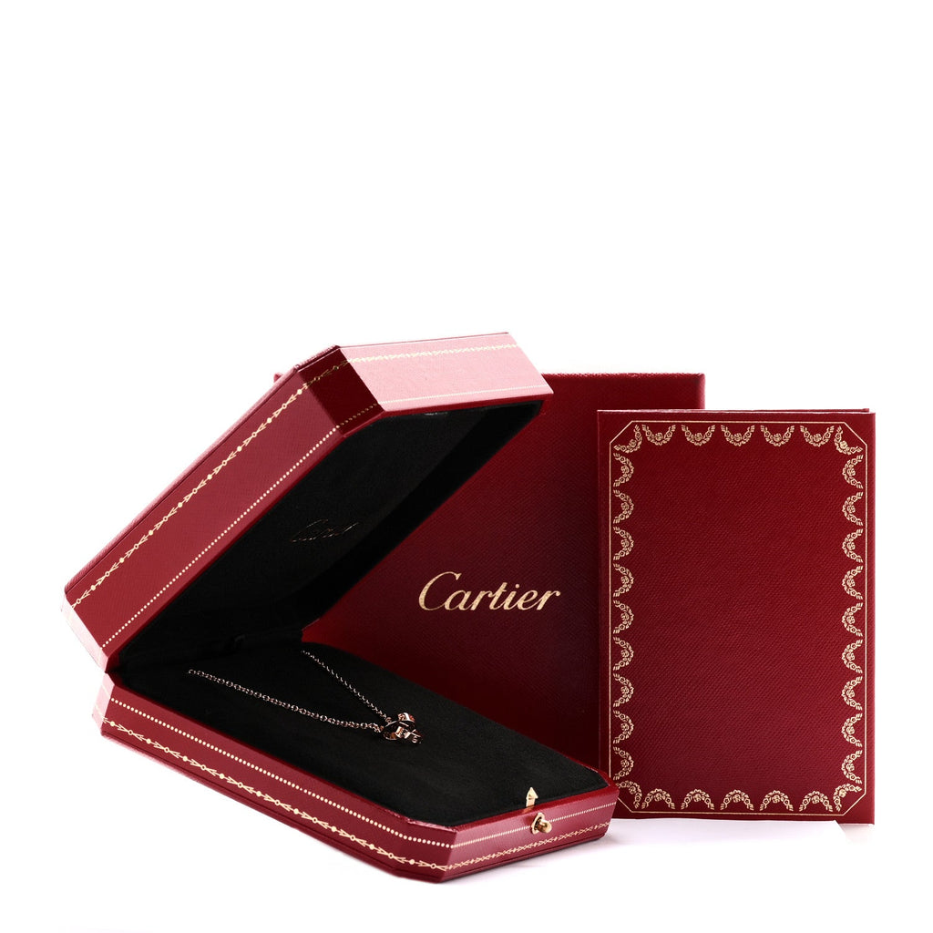 18K Pink Gold Interlocking LOVE Necklace