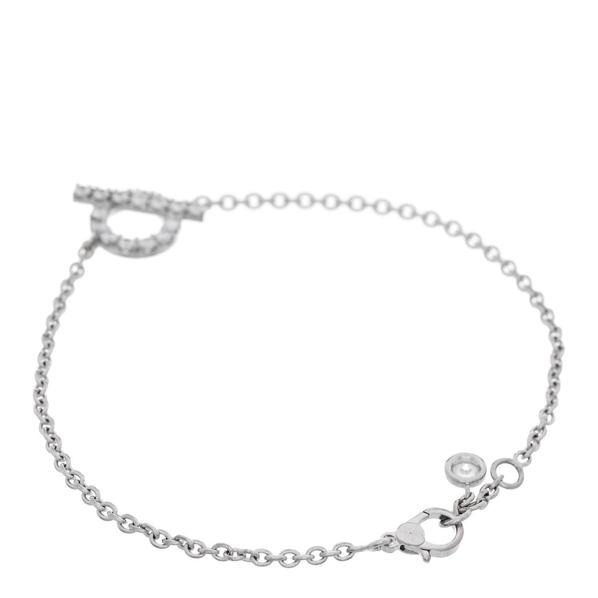 18K White Gold Diamond Finesse Bracelet LG