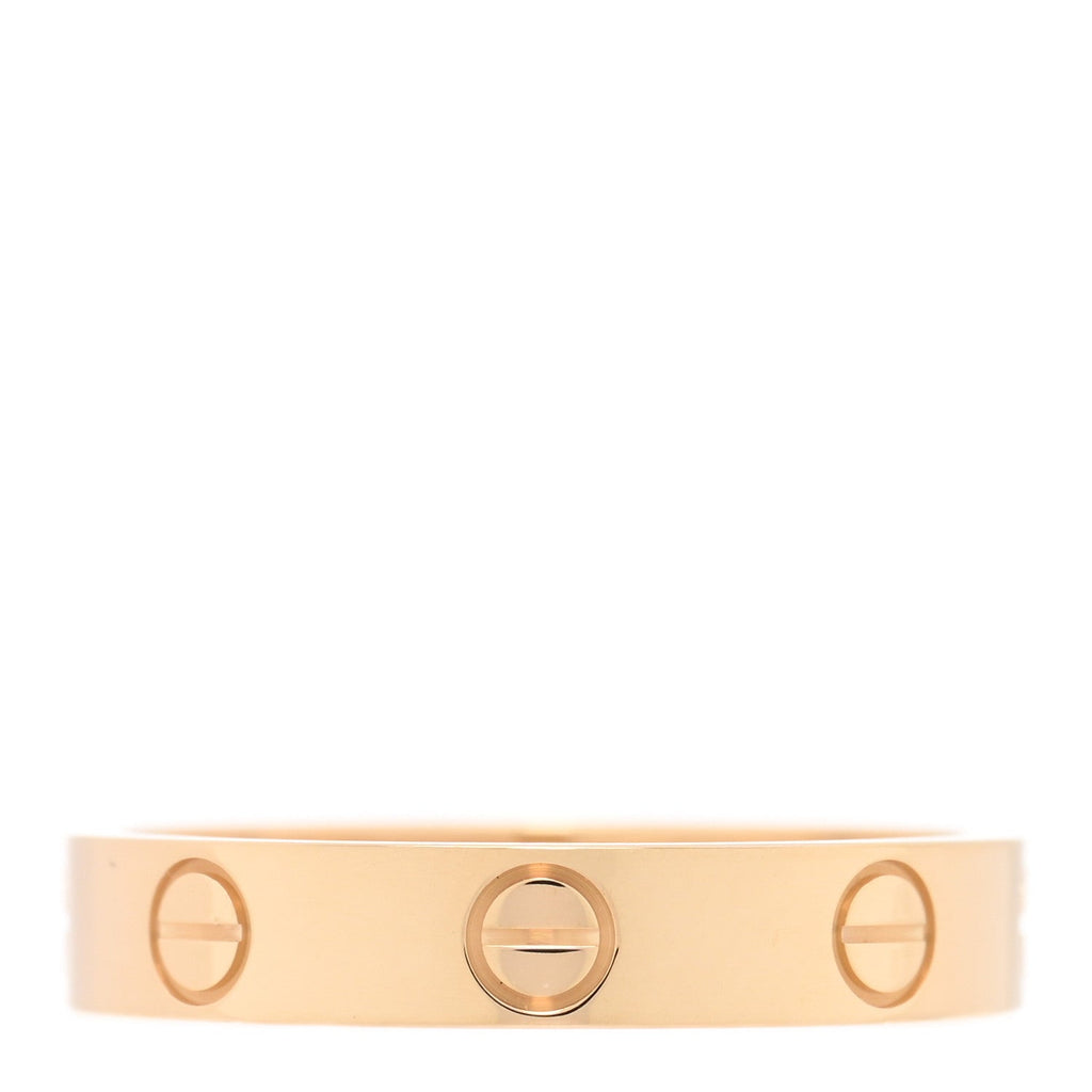 18K Yellow Gold 3.5mm LOVE Wedding Band Ring 53 6.5