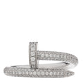 18K White Gold Diamond Juste Un Clou Full Paved Ring 50 5.25