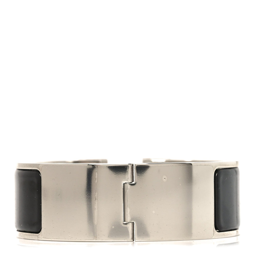Enamel Wide Clic Clac H Bracelet PM Black