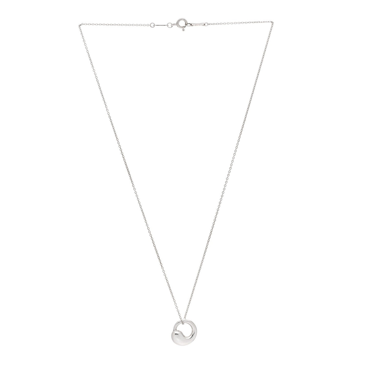 Sterling Silver 12mm Elsa Peretti Eternal Circle Pendant Necklace