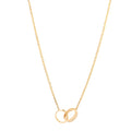 18K Yellow Gold Diamond Interlocking LOVE Necklace