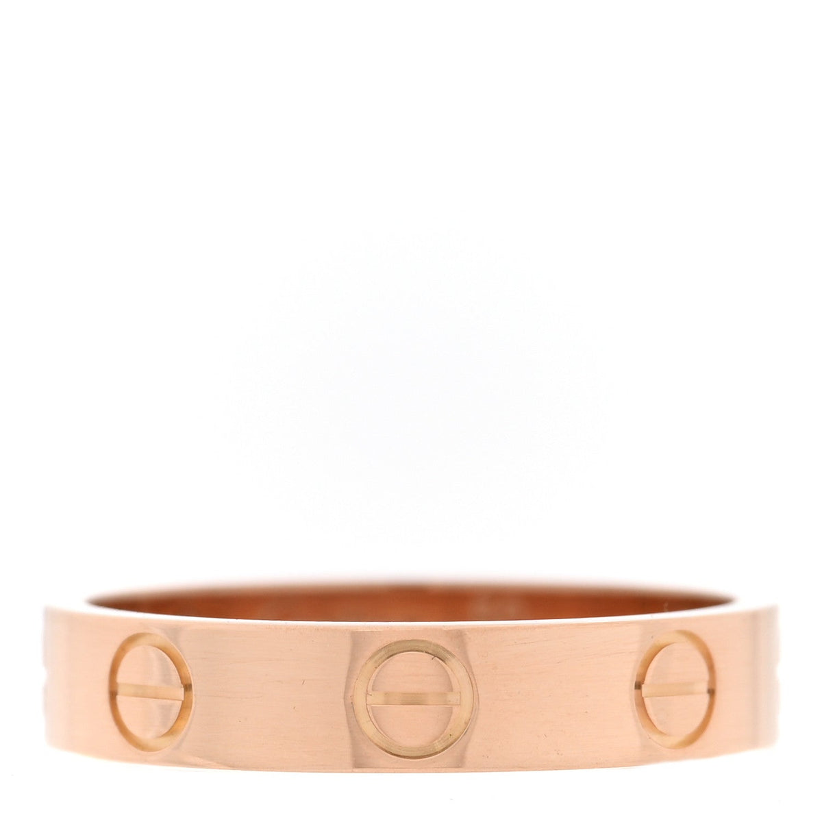 18K Pink Gold 3.5mm LOVE Wedding Band Ring 50 5.25