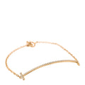 18K Yellow Gold Diamond T Smile Bracelet
