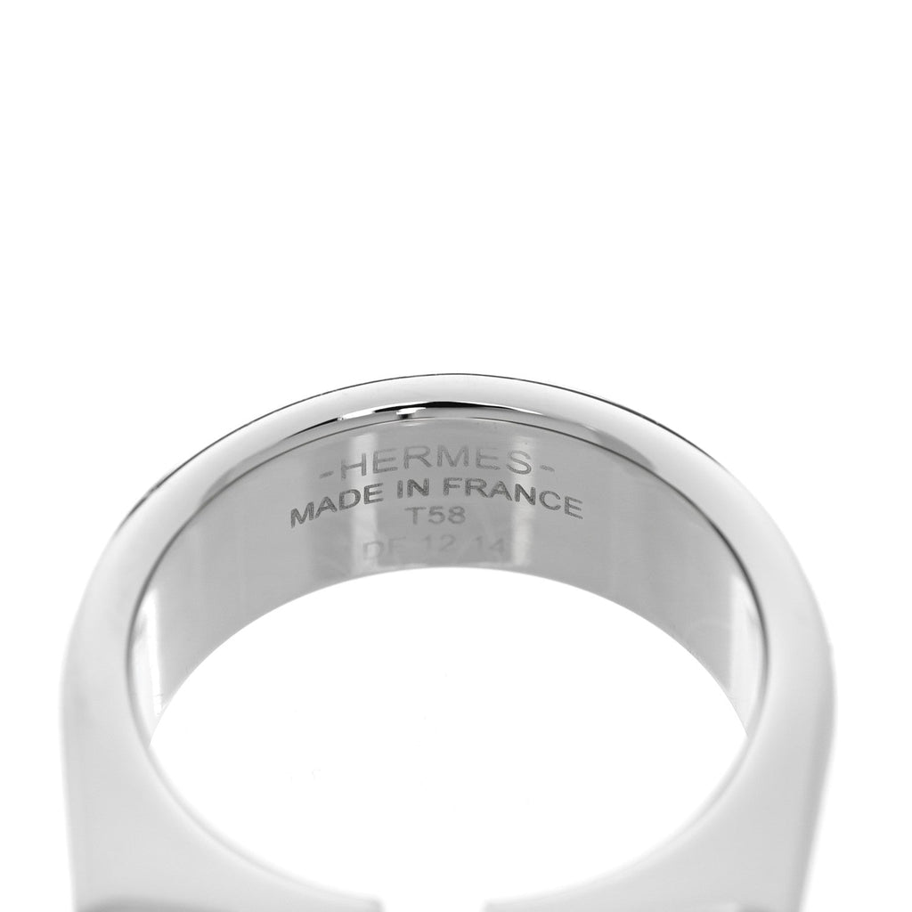 Stainless Steel Lacquer Etrier Ring  58 8.25 Black