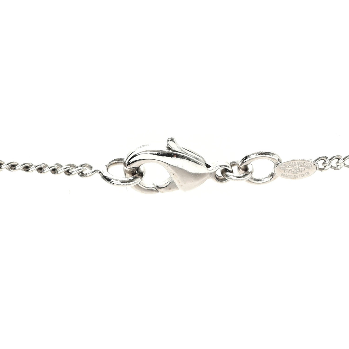 Enamel CC Padlock Heart Key Necklace  Silver Rose Salmon