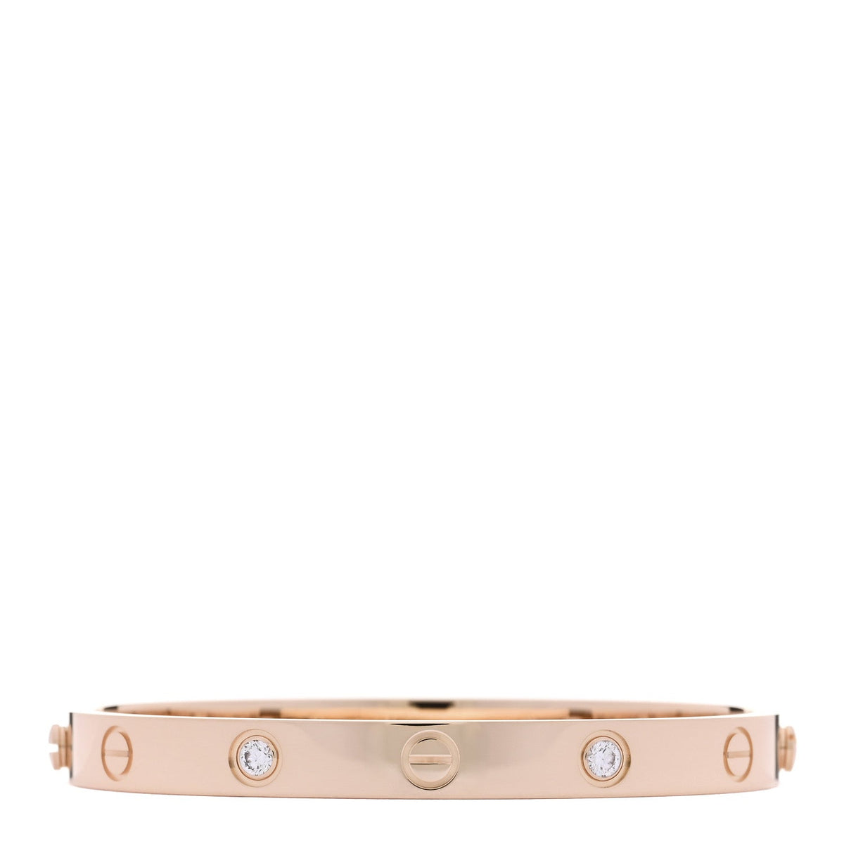 18K Pink Gold 4 Diamond LOVE Bracelet 16