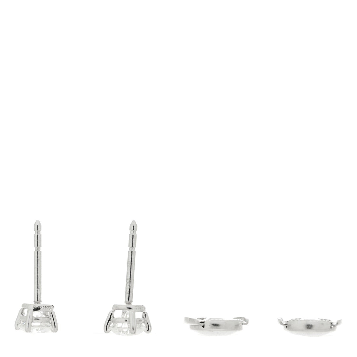 Platinum Diamond .90ctw Round Solitaire Earrings