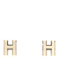 Palladium Lacquered Mini Pop H Earrings White