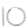 Platinum Diamond 2.39ctw Inside-Out Hoop Earrings