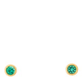 18K Yellow Gold Emerald .14ctw Color By The Yard Earrings