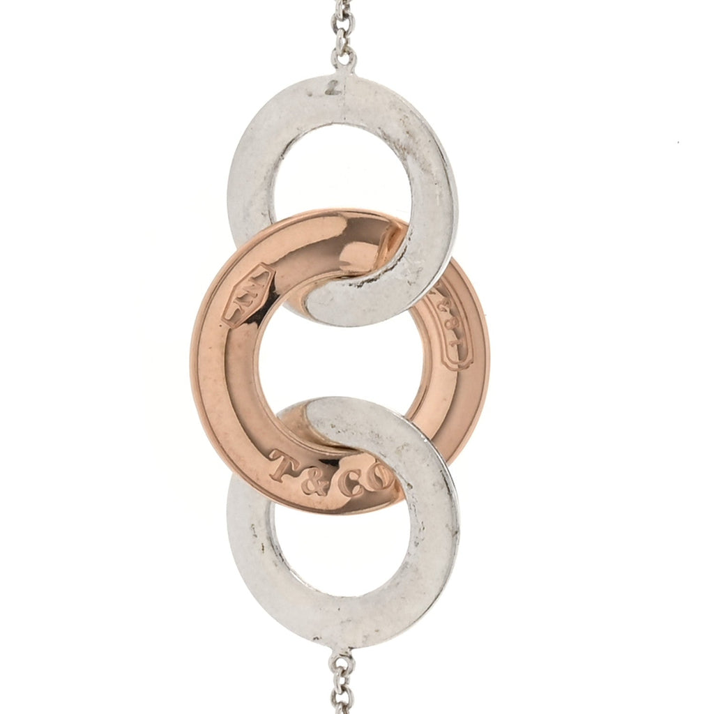 Sterling Silver Rubedo 1837 Interlocking Circles Long Necklace
