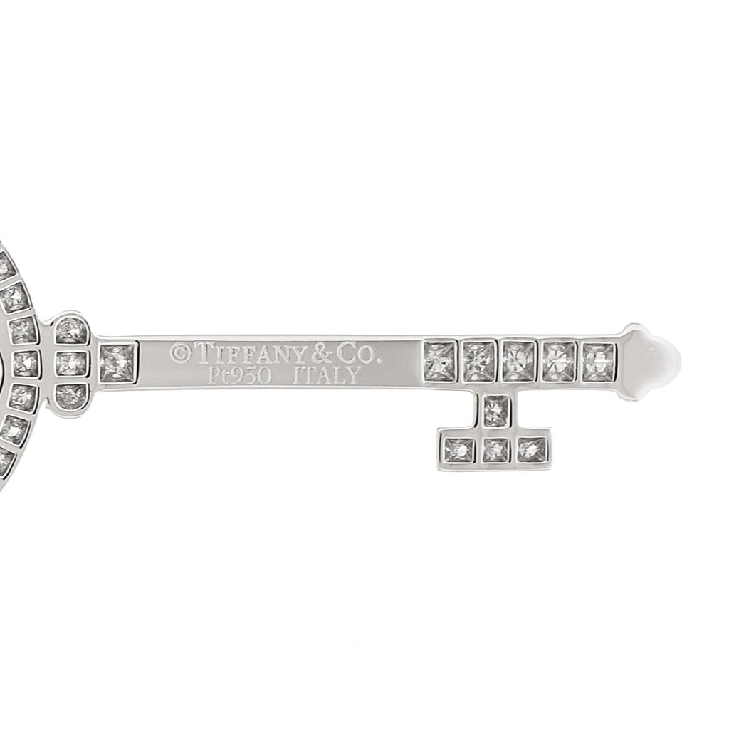 Platinum Diamond Small Bubbles Key Pendant