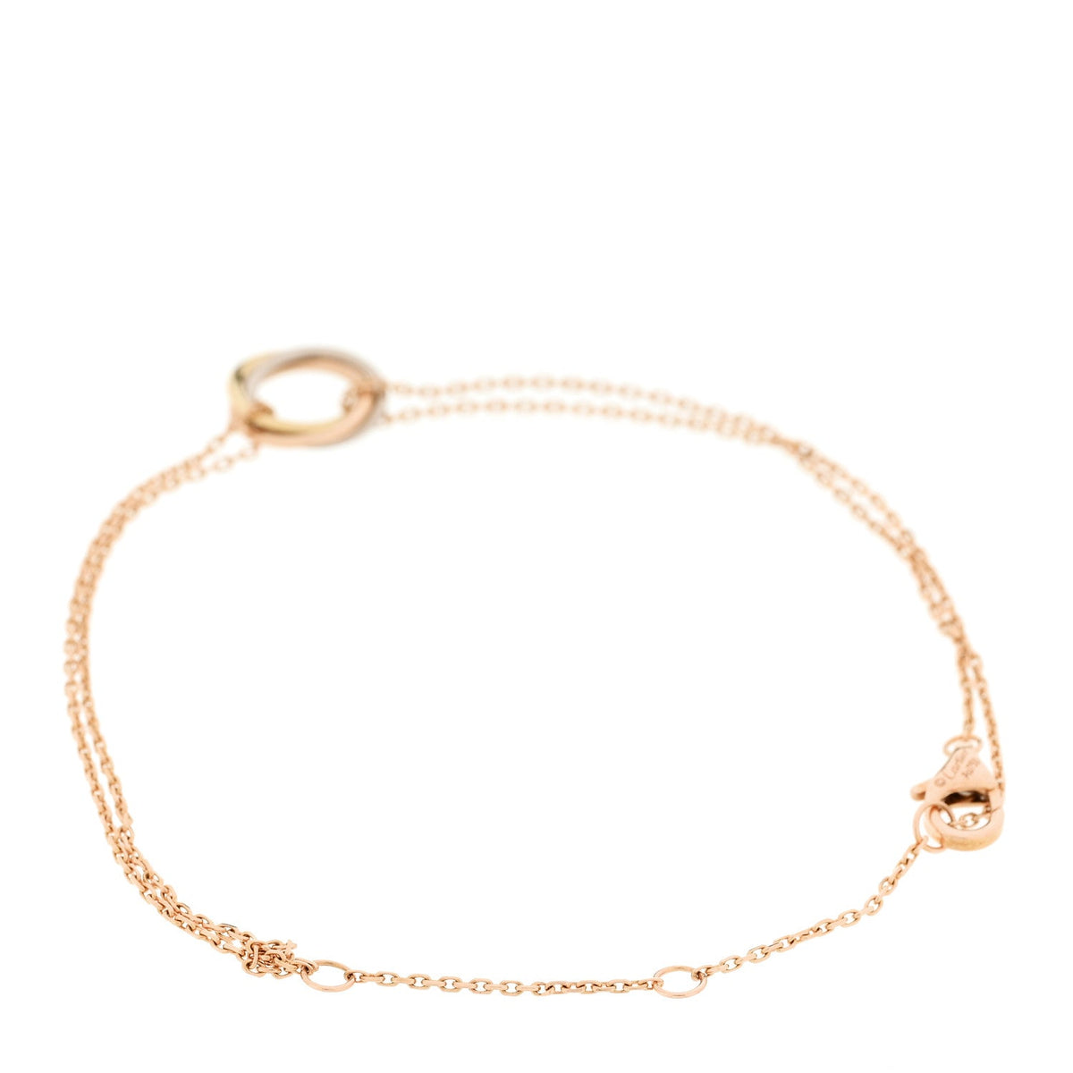 18K Pink Yellow White Gold Trinity Bracelet