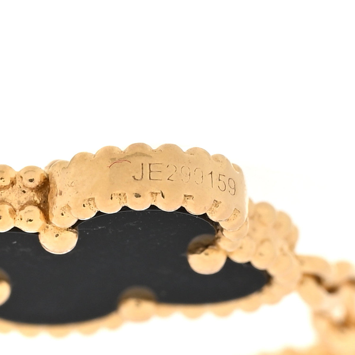 18K Yellow Gold Black Onyx 5 Motifs Vintage Alhambra Bracelet